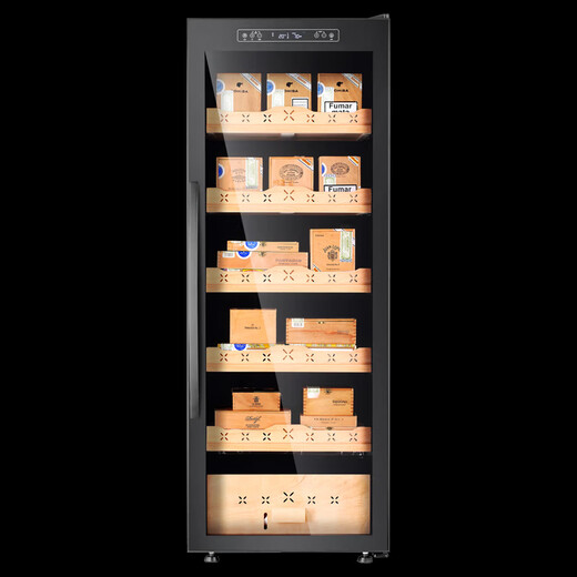 Bacchus Cigar Cabinet Temperature and Humidity Control Constant Temperature and Humidity Control Humidifier Box Mini Small Household Solid Wood Cedar Wood Inlaid Pure Culture Bare Culture Red Wine Cigar Air-cooled Frost-free Luxury Model - Large Capacity 5 Layers 1.64 Meters 270L