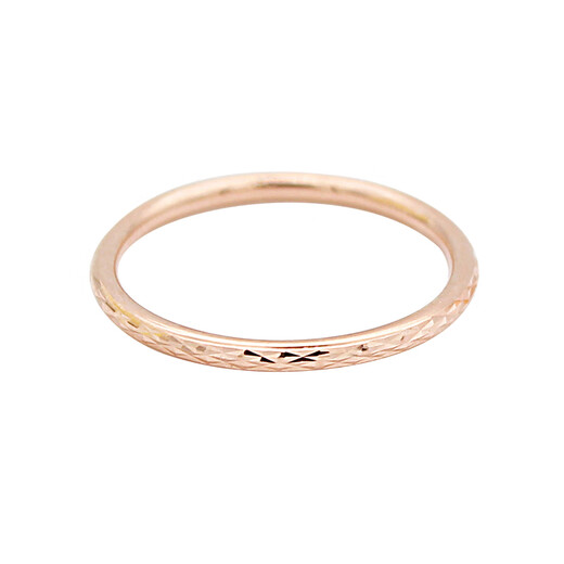 DL 1998 Fat Donglai same style purple gold ring Russian 585 female Sansheng III 14K gold rose gold aperture ring plain ring women's size 13
