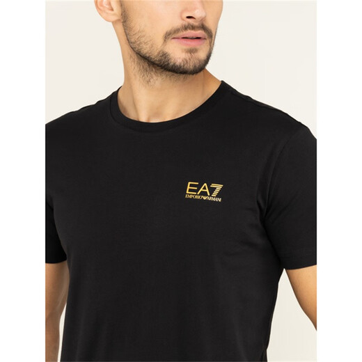 
ARMANI/Armani EA7 Solid color simple casual top for men pure cotton short-sleeved round neck T-shirt 8NPT51 PJM9Z Watermelon Red 1480 XS