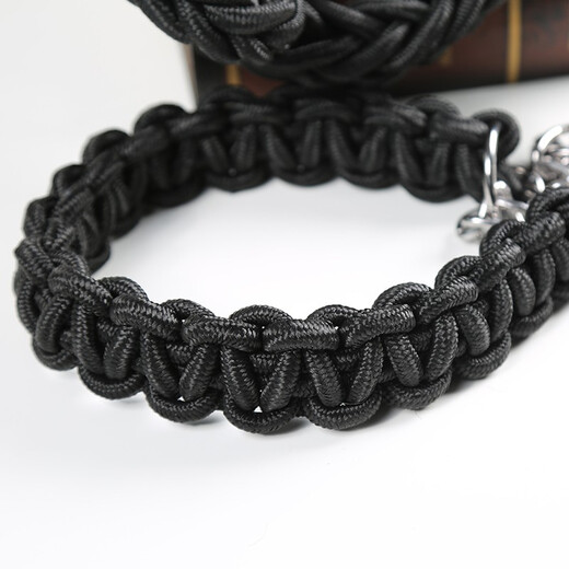 Dogstory Dog Rope Medium Dog Large Dog Leash Golden Retriever Dog Walking Rope Dog Chain Large Dog Collar Black Medium (15-38Jin Jin is equal to 0.5kg)