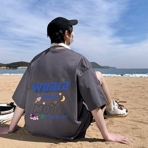 Bailedi High School Schüler Sommer reines Baumwollkurzärmel-T-Shirt für Jungen im Alter von 13 bis 15 Jahren 14 lose Tops 16 große Kinder Sommer halbärmelte LL-3899 Weiß hohe Qualität 160 m (Empfohlenes Gewicht 80-110 Jin [Jin gleich 0,5 kg]))
