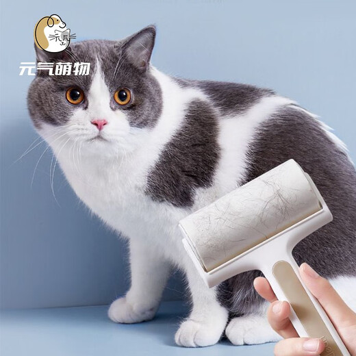 Yuanqi Mengwu pet lint remover, roller lint brush to remove lint on sofa, carpet brush lint, cat supplies, 10 rolls of 10cm replacement paper (600 pieces in total)