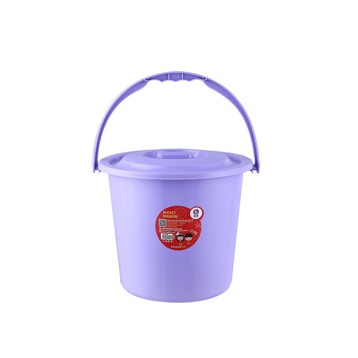 Chenzhi Shangpin Plastikeimer, Hand mit Deckel, verdickter Hausbenutzer im Freien Wassereimer, Fischereispeicher Multifunktionaler Wassereimer 6628-Large Rot (25*22 cm)