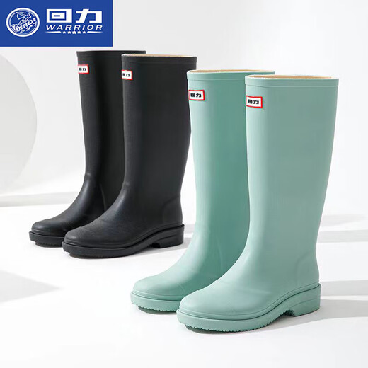 回力雨鞋女新款时尚户外中高筒防水雨靴水鞋防滑耐磨套鞋胶鞋 薄荷绿色 38