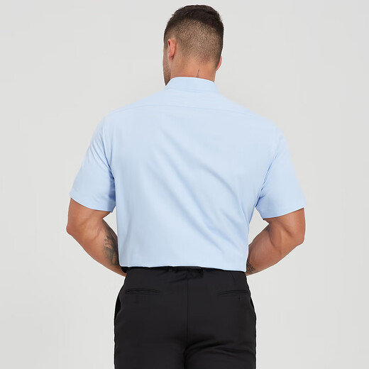 Camisa de manga corta de Dibinze Color sólido para hombres de manga corta más grasa más grasa más grande Forma Formal Conjunto de trabajo Camiseta de trabajo Blanco