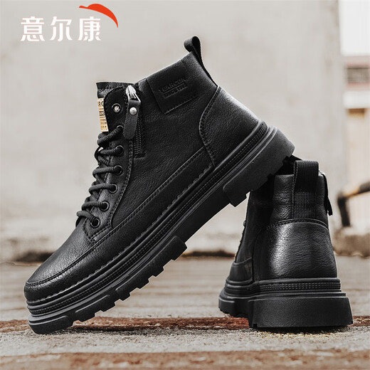 Yierkang Martin Boots Men British Style Invierno 2025 Nuevas botas de alta techo Trabajo de zapatos de algodón de algodón