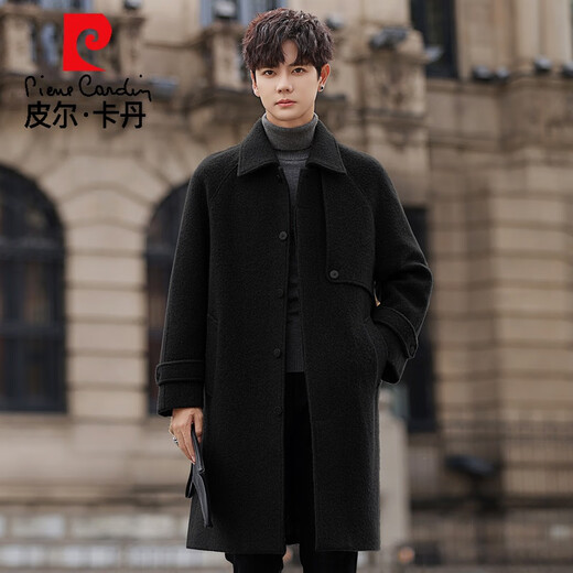Pier Cardin High-End Light Luxury Woll Wollmantel für Herren Wollmantel mitten in der Länge 2025 Neuer Herbst und Winter verdickt warm braun grün l 175
