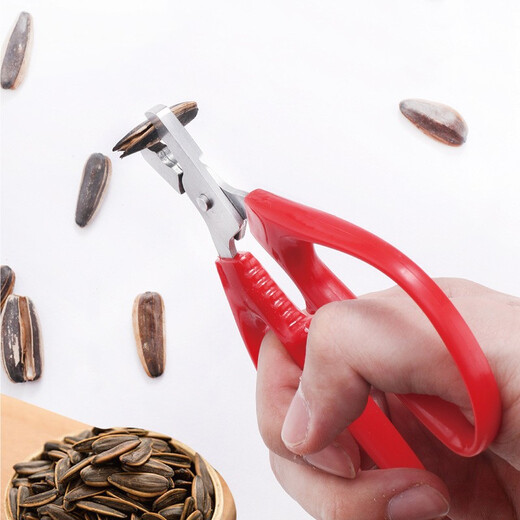 Furongjing melon seeds and pine nut shelling pliers, stainless steel household watermelon seed pliers, peeling peanut shells, nut clips, melon seed shelling device (1 piece)
