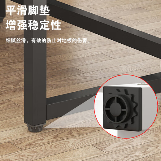 华恺之星电脑桌台式小户型小桌子家用学习桌写字办公书桌电竞长条桌BGZ736 枫木纹面+白色桌架 140*60单桌