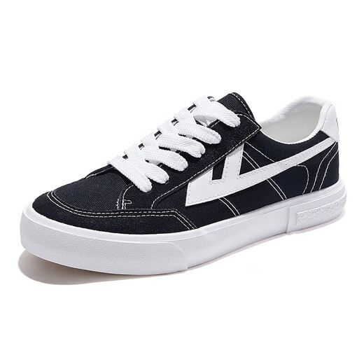 Huili Frühlings- und Herbst -Leinwandschuhe neue trendige Paar Sport und Freizeitbrettschuhe kgh749t schwarz und weiß 42
