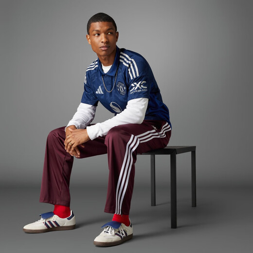 adidas曼联球迷版客场足球短袖球衣男装夏季阿迪达斯官方IU1390 深靛蓝 XS