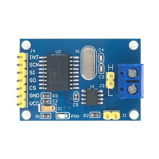 丢石头 MCP2515 CAN总线模块 TJA1050接收器 51单片机 SPI接口 MCP2515 CAN总线模块 1盒