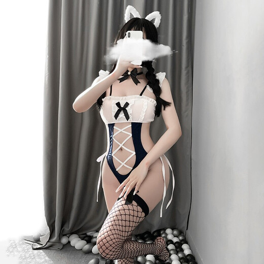 JPHZNB性感睡衣夫妻刺激制服纯欲情趣床上诱惑攻速战袍内衣 6913白蓝角色扮演jk女仆装兔女 秘书睡衣性感方便房事女大