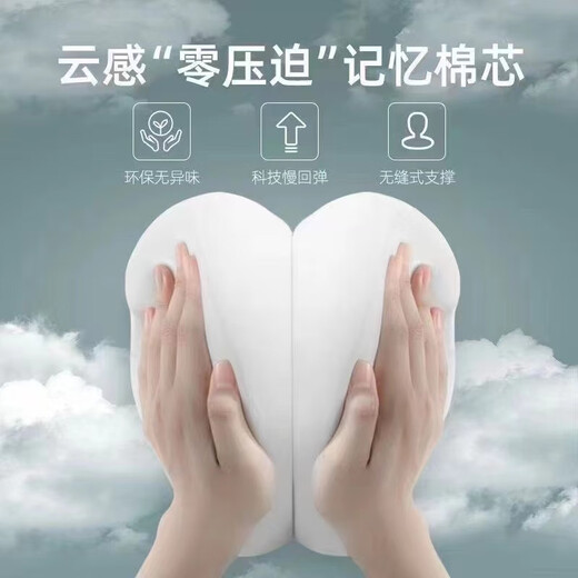 JD Logistics Nordic Space Slow Rebound Lumbar Cushion Pillow Chair Lumbar Support Waist Support Car Lumbar Support Black High Elastic Lumbar Support