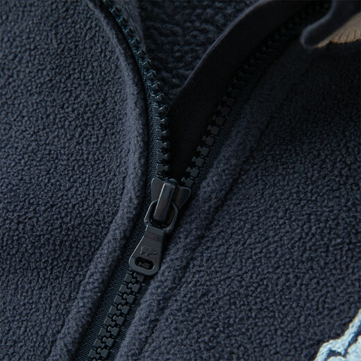 DAVE&BELLA Children's Sports Suit Girls' Autumn Clothes New Polar Fleece Boys' Clothes Large Children's Tops and Trousers Two-piece Set Navy Blue Ready Stock 100 cm (recommended height 90-100cm)