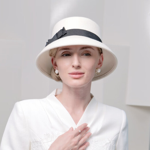 EEEE new autumn and winter elegant wool hat, elegant and versatile British hat, winter fashion women's hat, white adjustable
