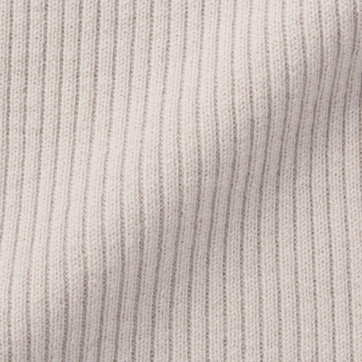 MUJI wool ribbed balaclava wool hat oatmeal color