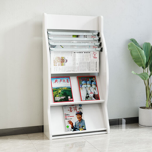 Japon et le journal américain Stand Stand Stand Store Stags Shelf Books et journaux Stand Informations Informations sur le journal en bois Stand Magazine Stand Storage Rack Rack Clip 686 # Height 105 Largeur 62