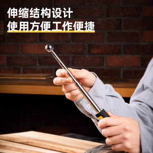 Deli (deli) empty drum hammer home inspection tool set hammer retractable stick pointer detection empty drum collection room wall tiles and floor tiles empty drum detection hammer stainless steel earthquake-resistant sound drum hammer 240-980mm empty drum hammer DL452002