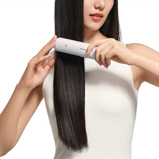 Xiaomi Mijia Cordless Hair Straightening Comb, Fluffy Straightening Curling Iron, Mini Portable Hair Styling Comb, Negative Ion Hair Care Straightening Comb, Girlfriend Gift Recommendation, White