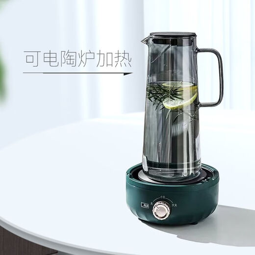 Chino glass household Nordic water cup set for entertaining guests drinking water teacup simple cup living room cold water kettle heat-resistant (same style as the main picture) cigarette ash 1 pot 6 cups + tray