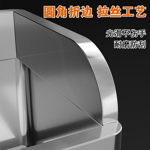 Stainless steel mop pool rectangular heightened anti-overflow mop pool mop pool household balcony wash mop sink thickened version 1000*410*550 leg height 15-17