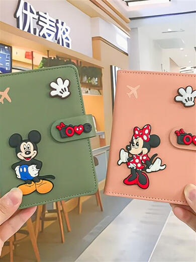 Reisepass-Schutzhülle, Cartoon-Pass-Schutzhülle, Cartoon-Ticket-Aufbewahrung, niedliche Reisepass-Karte, stehend, Minnie, Pink