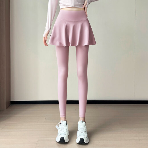 Aimengniao (Aimengniao) yoga clothing suit for women spring and autumn new high-end running sports Pilates training fitness clothing pants skirt morning running suit skirt pants lotus root S