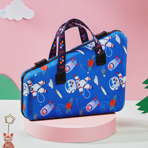 米丁小钟琴16音手敲琴儿童幼儿园早教双排铝片琴启蒙打击乐器 16音蓝色宇航员款