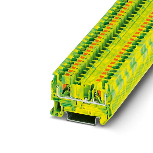 Quick ground wire terminal block tool-free wire guide PT2.5PE3209536 Phoenix, Germany