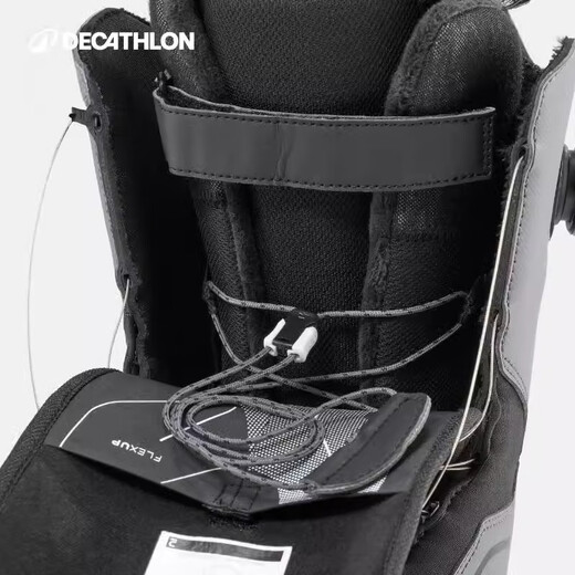 Decathlon (DECATHLON) Men's Snow/Freestyle Snowboard Winter Skiing Quick-tie Ski Shoes - All Road 900 - Gr Men's Black Gray 43