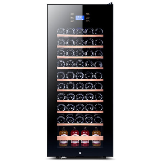 Zunbao BJ-158G red wine cabinet compressor wine cabinet constant temperature wine cabinet home living room small red wine cabinet refrigerated glass display tea preservation cabinet 1.3 meters hanging cup 158L ordinary door