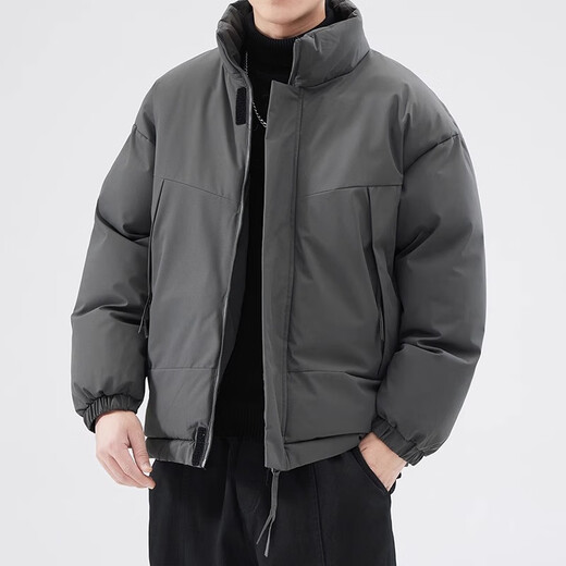 JEEP SPIRIT Jeep cotton coat autumn and winter American simple men's new casual cotton coat versatile bread coat warm cotton jacket black XL