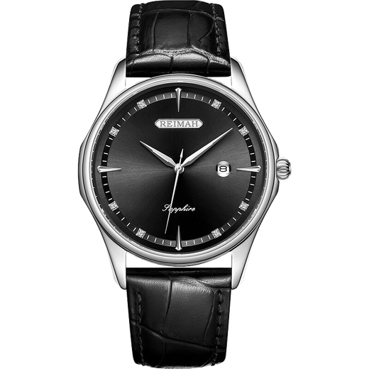 LEMAI LEIMAH WATCH MÄNGER SICHER und modisch Casual Belt Women's Quartz Watch Wasserdichter Kalender 6169 Weißer Teller brauner Gürtel Männer