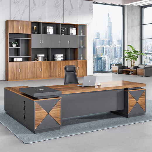 Desk boss desk and chair combination simple modern executive president desk manager desk single executive desk office furniture 1.6*0.8 single cabinet