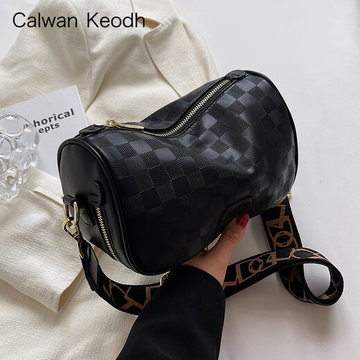 CALWAN KEODH包包女包新款2025枕头包腋下包斜挎单肩生日七夕情人节礼物送女友 【黑色】时尚百搭休闲简约送老婆高级实用
