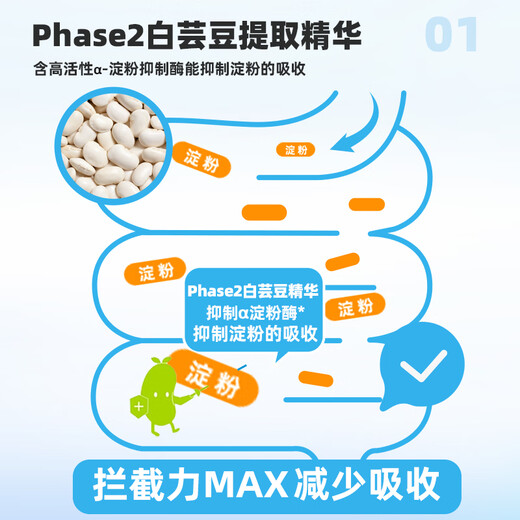 Bio-E Australia imported Phase2 white kidney bean blocker 10 tablets yogurt flavor bioe plant enzyme meal savior