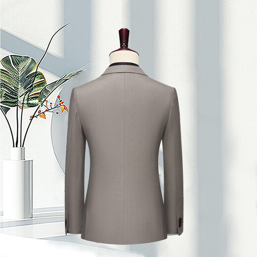 DVHNMK luxury brand men's suit suit men's formal wedding dress business casual single-breasted high-end suit beige (suit + trousers) ready for delivery M (recommended 95-110 Jin Jin equals 0.5 kg) ready for delivery