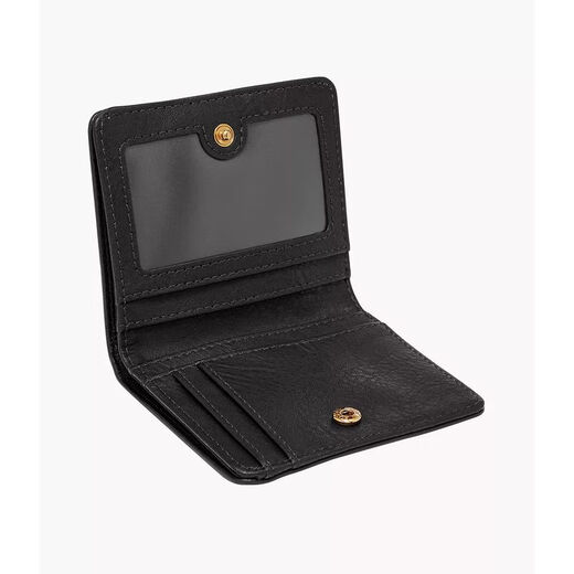 Fossil Fossil Women's Bag Men's Bag Wallet RFID Small Bi-fold Card Holder Leather Luxury Brand Gift Fashion Mohair Pink OneSize