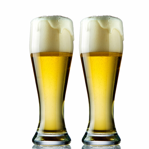 Pasha Paqi beer cup imported blown lead-free glass draft beer cup large capacity beverage cup 520ML two pack 42126