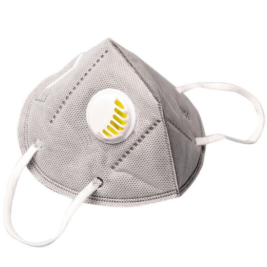 Wen Ying KN95 mask with breathing valve individually packaged activated carbon melt-blown cloth adult 6-layer breathable mask 100 pieces Kn95 gray with valve