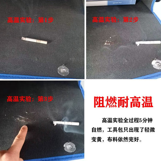 Multifunctional tool bag black thickened canvas electrician bag wear-resistant hardware storage bag construction site labor insurance repair bag water cup pocket large size 40-37-15 cm