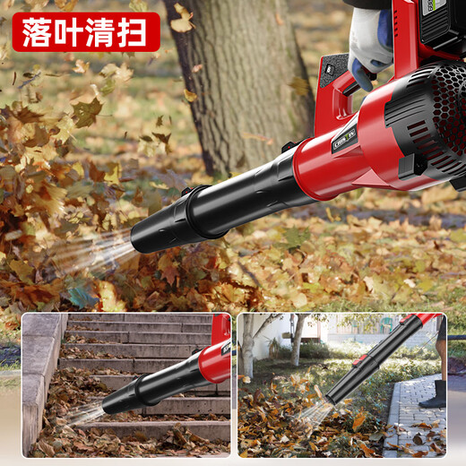 鼓风机锂电大功率充电式无线工业吹风机吹灰机暴风枪电动农具 CT究极42V-蓝3888TV4电2充-6档