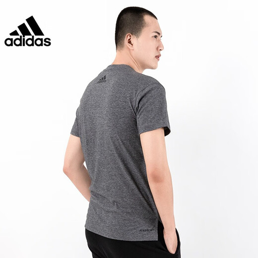 阿迪达斯 （adidas）(Adidas)男装T恤夏季新款运动服户外舒适跑步训练休闲短袖FH6625 GR7070灰色 S