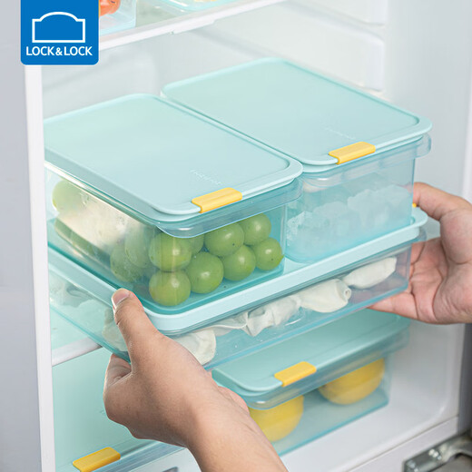 
Lock Lock (LOCK/LOCK) refrigerator storage box fresh storage box large capacity food-grade sealed fruit and vegetable freezer box kitchen storage artifact 1050ML