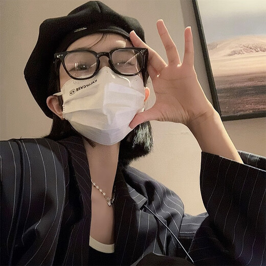 Beret women's autumn and winter Japanese style big head beret hat ins hat new octagonal painter hat black