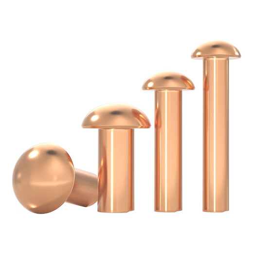 Fengji national standard pure copper full copper percussion solid round head rivet semi-round head yuan cap copper nail M2M3M4M5M6M8mm M8*50 2 pieces