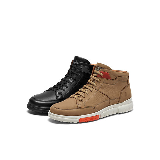 Hush Puppies Martin boots men's high-top workwear casual outdoor boots B6K08DD3 black 42