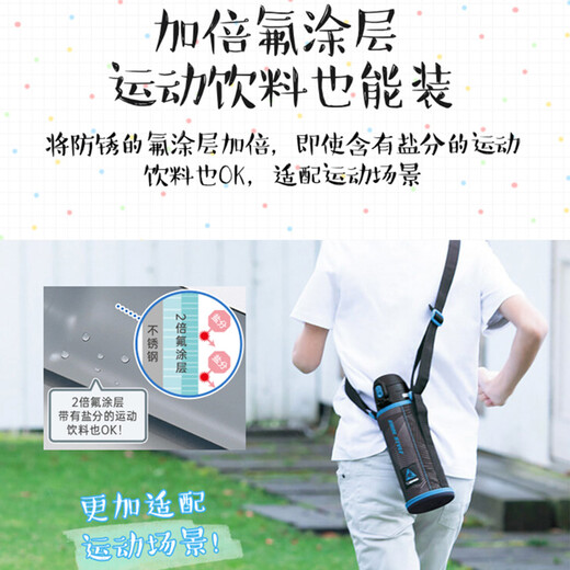 ZO JIRUSHI Sports Bottle Travel Vacuum Stainless Steel Double Cover Sports Outdoor Children's Water Cup Travel Cup SP Series JB08-VU Purple 820ml