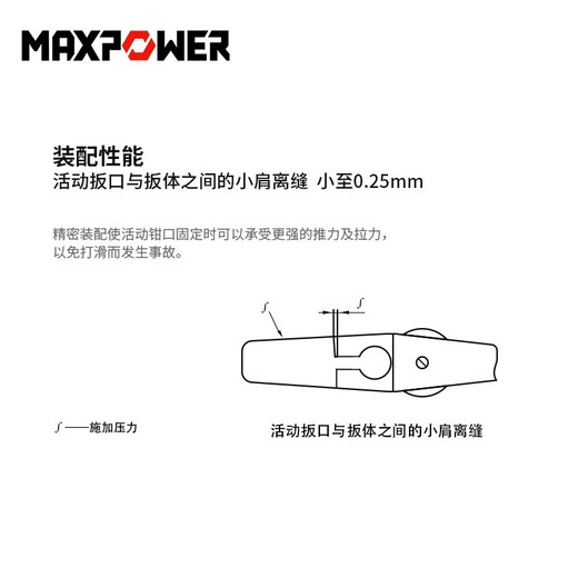 XMSJ Mothable Wrench Multifonctional Movable Plate Match Pandle Prophe Prophe Proprete Anti-Slip Wrench Momening Movable Opening Wrench 4 pouces 100mm Opening 15mmm11303